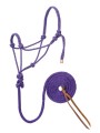 Diamond Braid Rope Halter and Lead purple