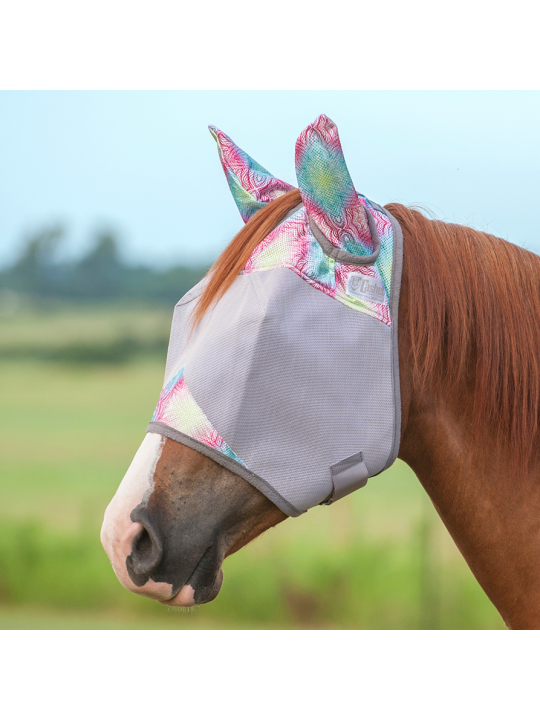thumbnail interactive-video image 1 of Cashel Crusader Cool Fly Mask For Pony/Yearling - With Ears, Sun Protection 1 of 2