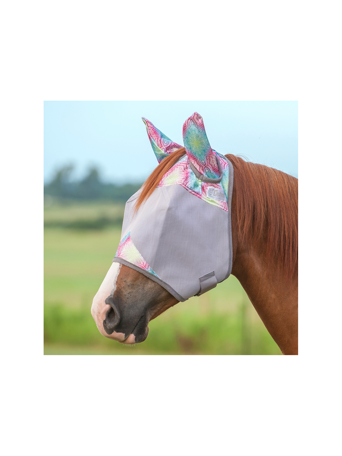 Crusader Fly Mask w. Ears Multi Henna