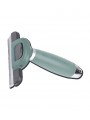 Deshedding Comb with gel handle sage green light green