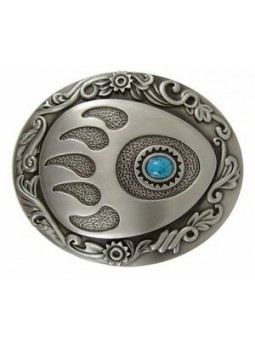 Bear Paw Buckle with Faux Turquoise Stone