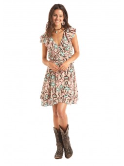 Ärmelloses Wickelkleid 1449