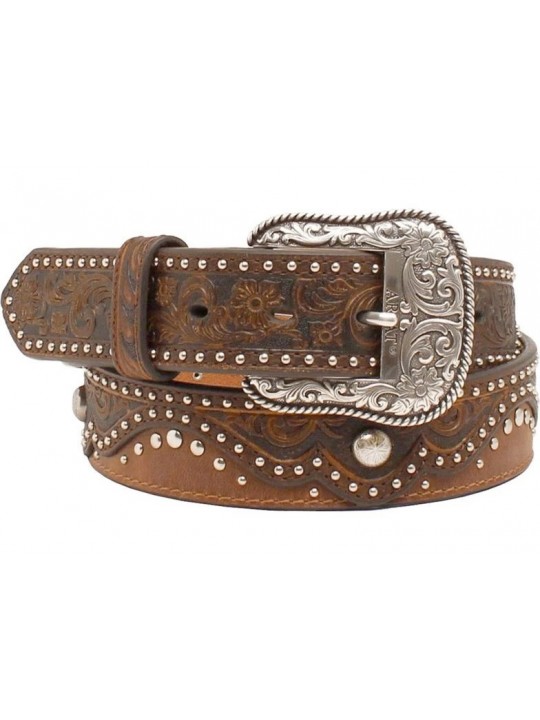 Ariat Brown Embossed Leather Belt