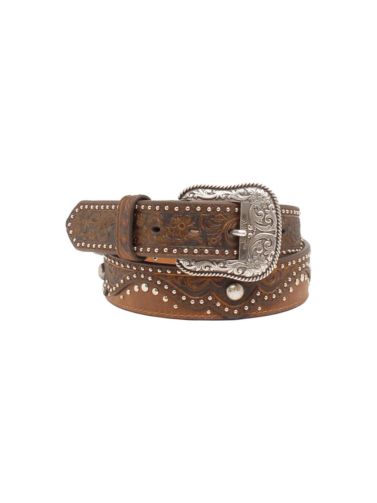 Ariat Brown Embossed Leather Belt