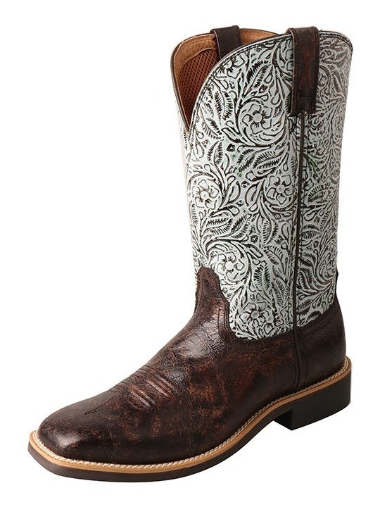 Top Hand Boot WTH0015 brown / turquoise print