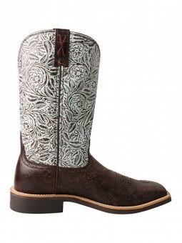 Top Hand Boot WTH0015 brown / turquoise print
