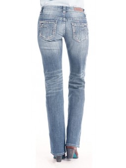 Ridign Jeans Scattered Embroidery 