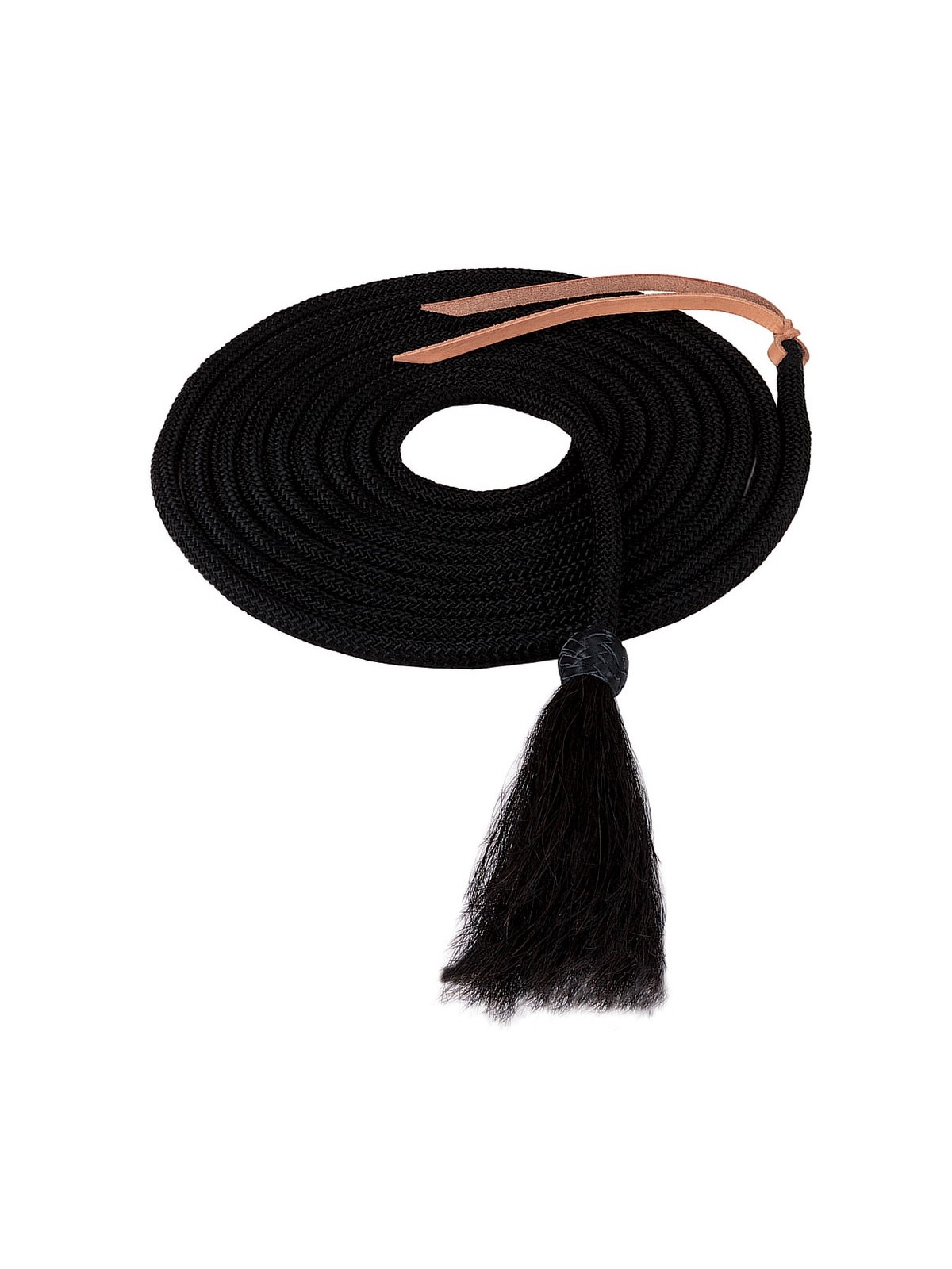 Nylon Mecate mit Pferdehaar Tassel schwarz