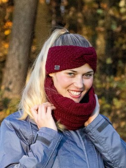 Stirnband LUCY weinrot