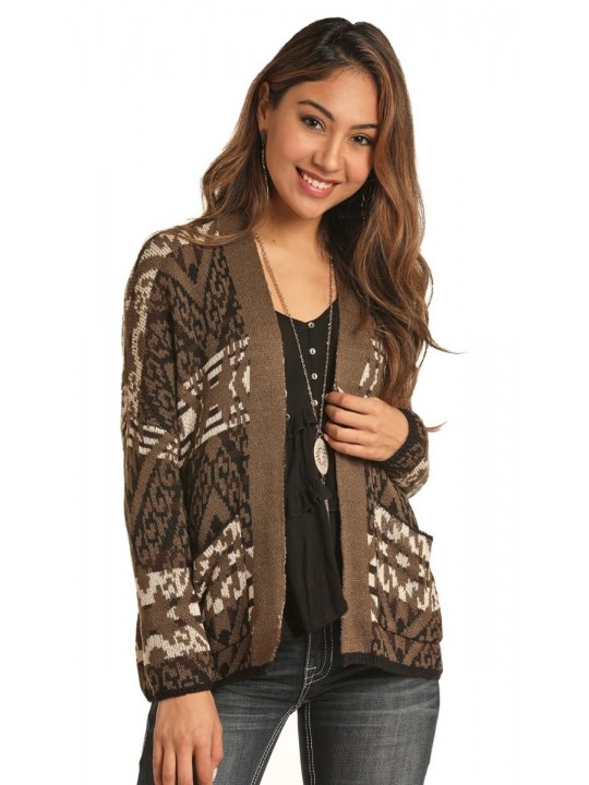 Aztec Design Cardigan