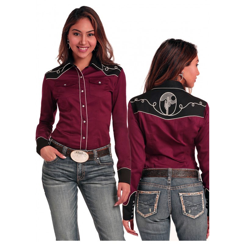 retro western shirts for women