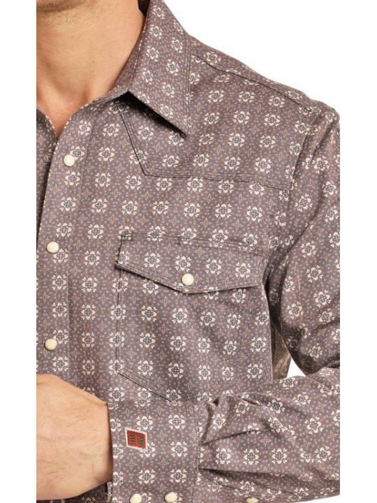 Fire Resistant Floral Snap Shirt