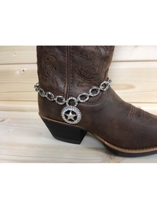 Boot Bracelet with Crystal Star Charm