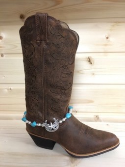 Turquoise and Winged Star Boot Bracelet
