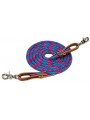 Poly Roper Reins, 5/8" x 8' 35-2026-B16 pink hurrican blue