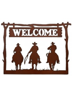 3 Riders Welcome Signs
