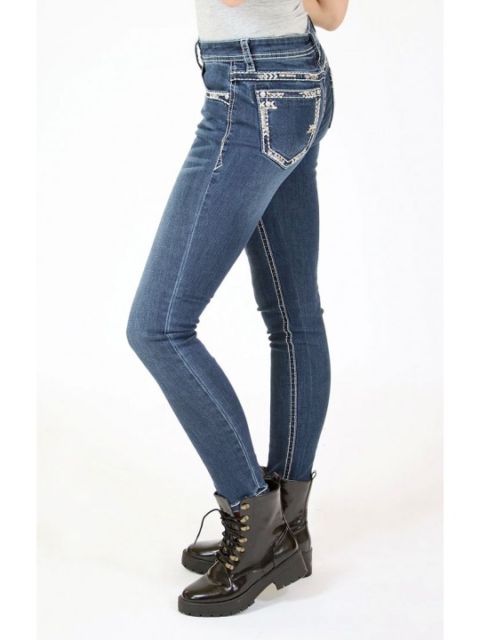 Arrow Border Skinny Jeans