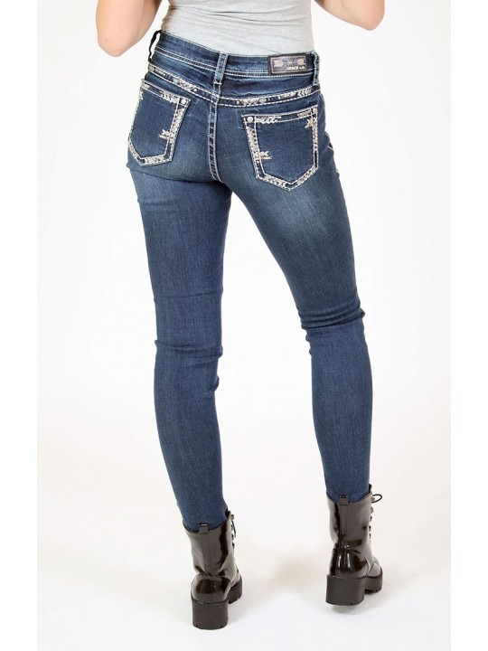 Arrow Border Skinny Jeans