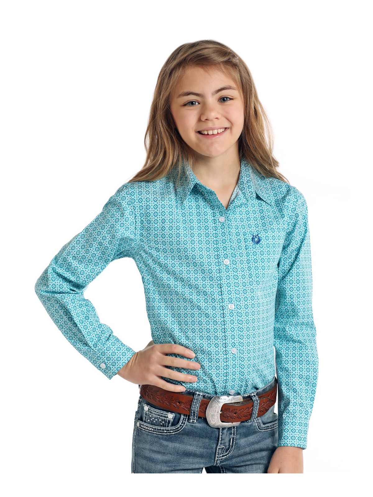 Turquoise Long Sleeve Shirt 4010
