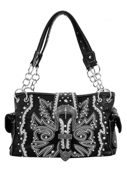 Handtasche Schwarz Embroidery