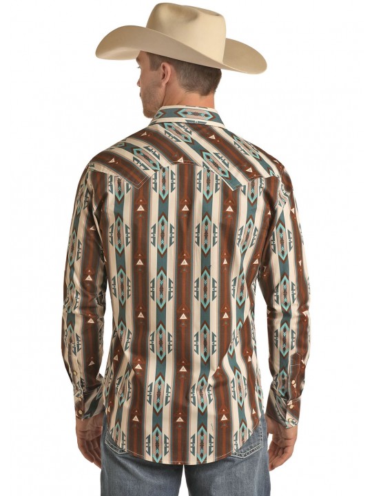 Longsleeve Brown Aztec