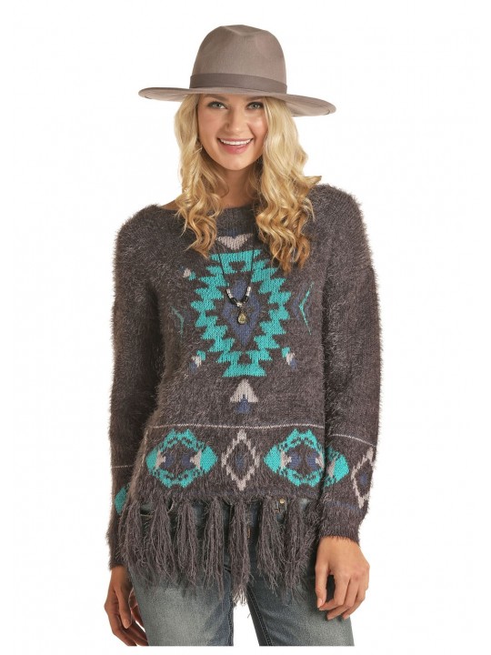 Chenile Aztec Pullover