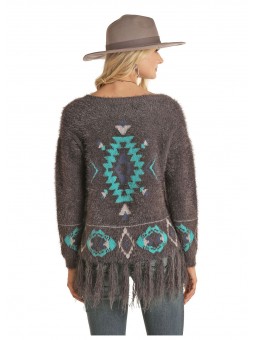 Chenile Aztec Pullover