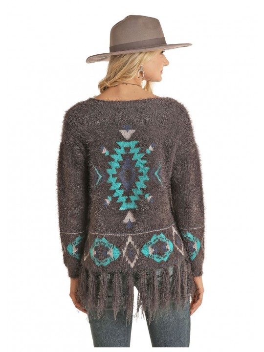 Chenile Aztec Pullover