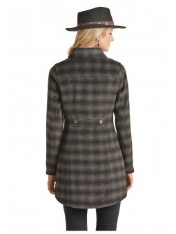 Twill Plaid Coat