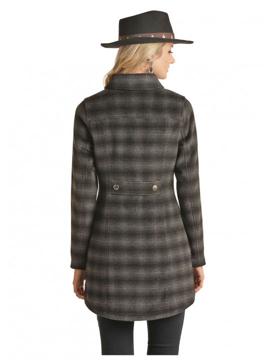 Twill Plaid Coat