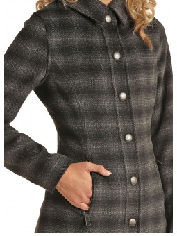 Twill Plaid Coat