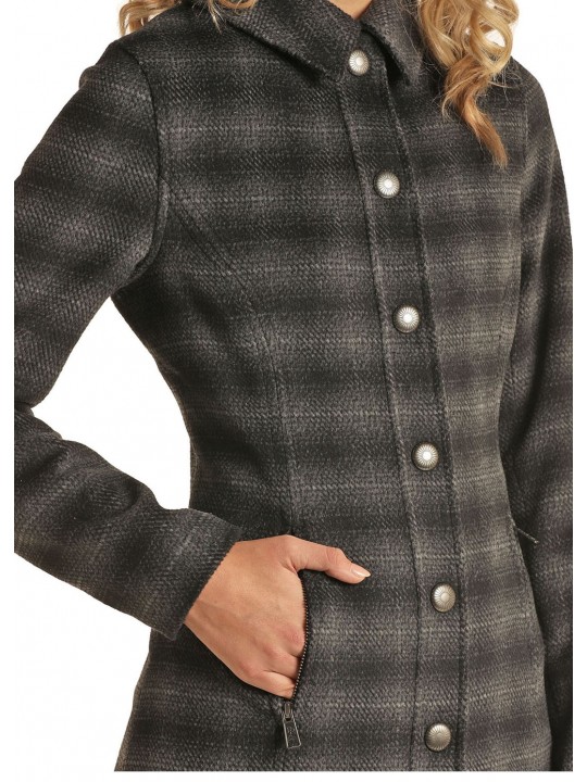 Twill Plaid Coat