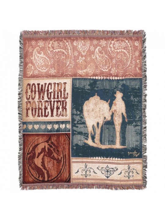 Throw Blanket "Cowgirl Forever"