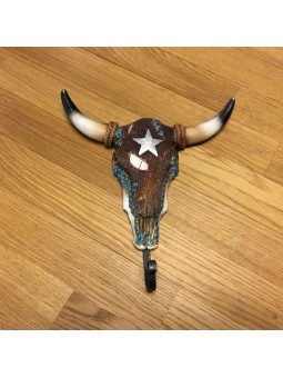 Skull with Star Wall Hook