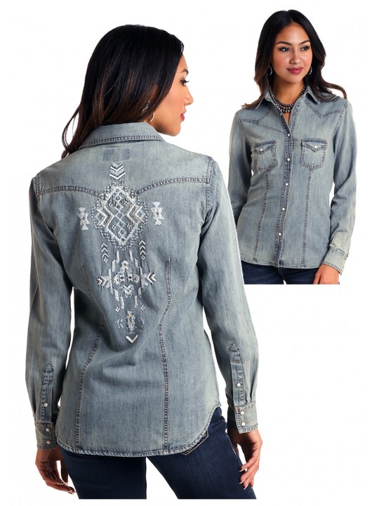 Westernbluse Denim 6405