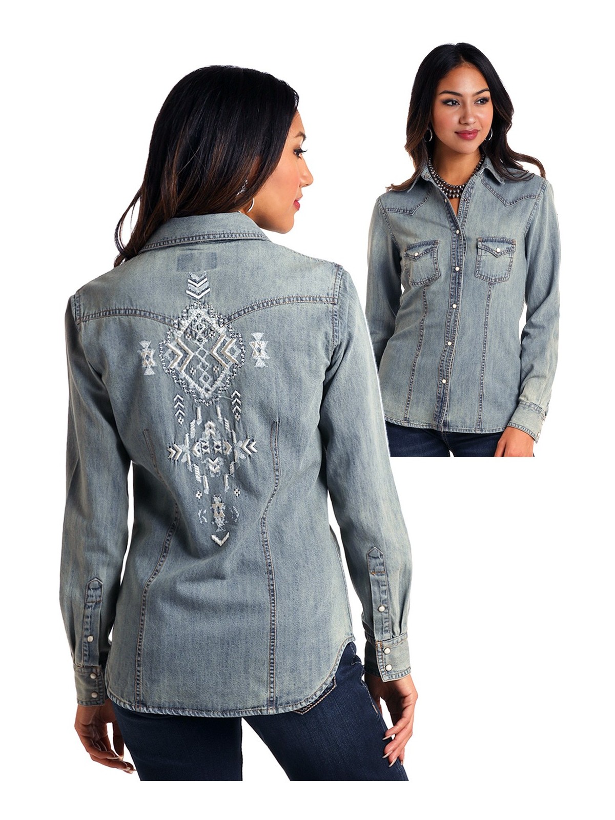 Westernbluse Denim 6405