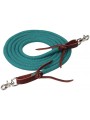 EcoLuxe™ Bamboo Trail Reins 3m turquoise/charcoal