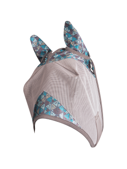 Crusader Fly Mask w. Ears Teal Tribal