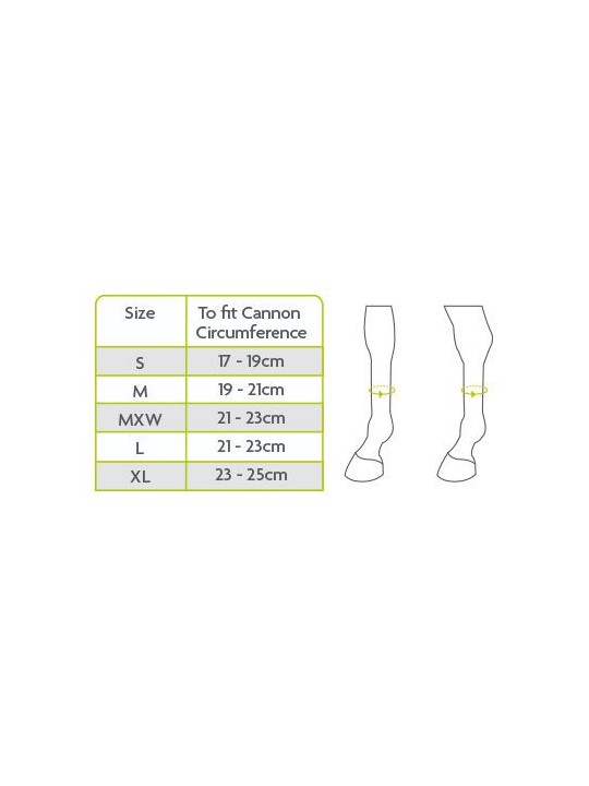 Anti-Mauke Gamasche size chart