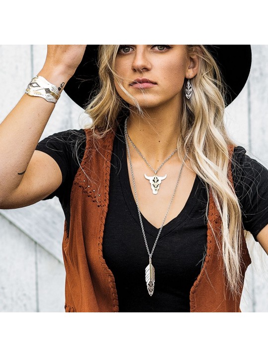 Sedona Ranch Feather Necklace