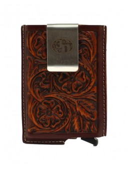Smart Wallet Tooled Brown