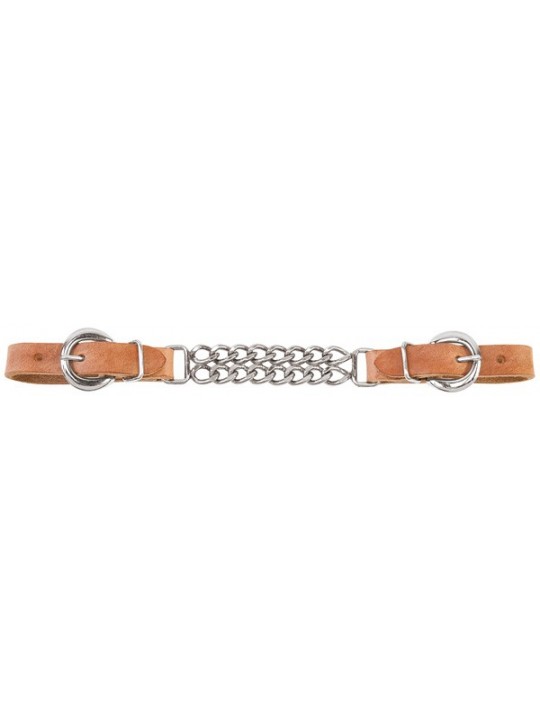 Harness Leder Kinnriemen mit Kette