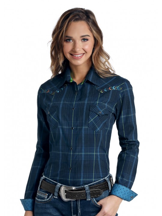 Western Shirt Ombre Indigo