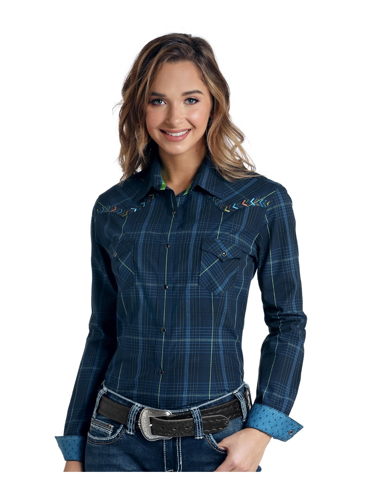 Western Shirt Ombre Indigo