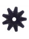 Black Satin 9 Point Rowel