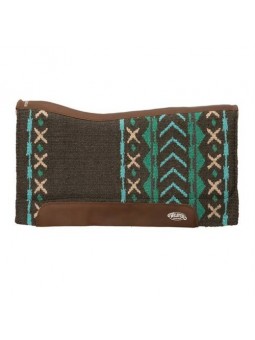 Synergy Fleece Saddle Pad 33x38 charcoal turquoise