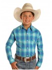 Boy's Hemd Ombre Plaid