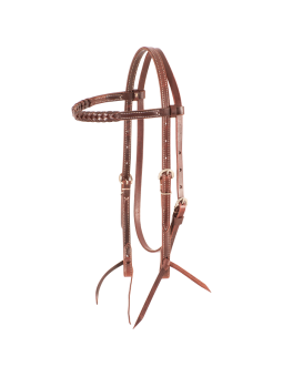 Blood Knot Browband Headstall Chocolate