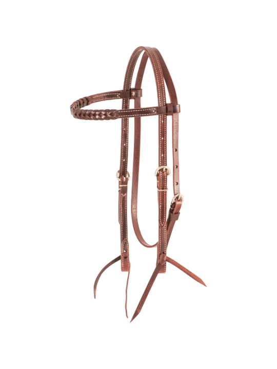 Blood Knot Browband Headstall Chocolate