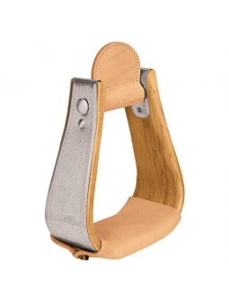 Holzsteigbügel mit Leder, Overshoe Visalia